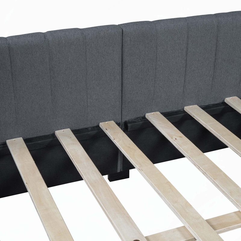 Versatile Upholstered Daybed with Storage and Sturdy Construction for Home, Gray