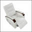 Fauteuil inclinable pivotant avec revêtement en similicuir et accoudoirs en bois d'hévéa massif pour un confort et un style luxueux-2058539355