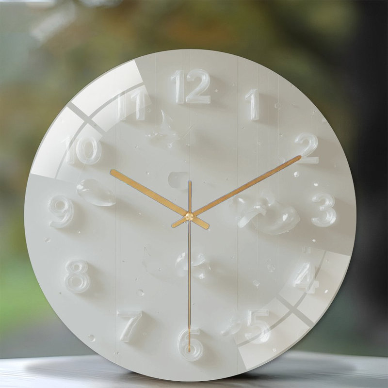Horloge murale moderne avec design unique - horloge murale moderne en verre 12 po