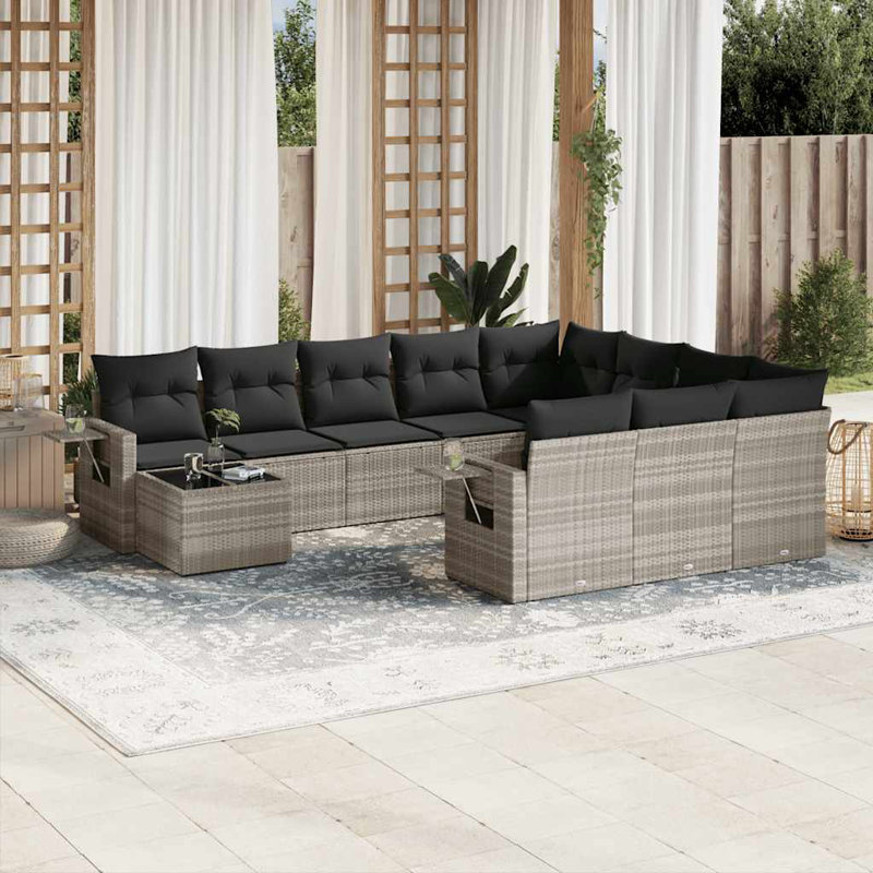  Garden Sofa Set Light Grey