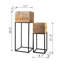Ensemble de 2 boîtes en bois récupéré avec support en fer noir, L 11 x 11 x 29,5 po: 8,5 x 8,5 x 21,5