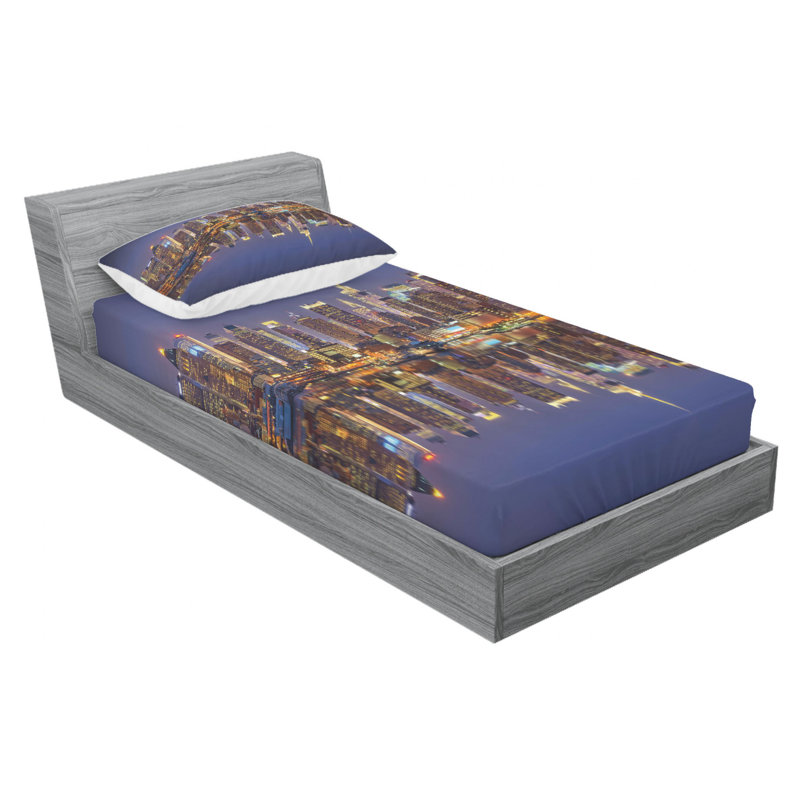 Microfiber Sheet Set, Twin Sheet Set with Fitted Sheet