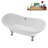 59" Streamline Clawfoot Tub,Tray,Drain, Clawfeet-101628973-102220275