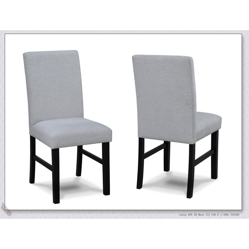 Ensemble de salle à manger 5 pièces Contemporary avec table en marbre et chaises rembourrées grises