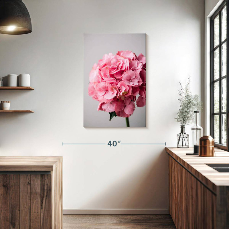 Hortensia rose, H 36 po x l 24 po
