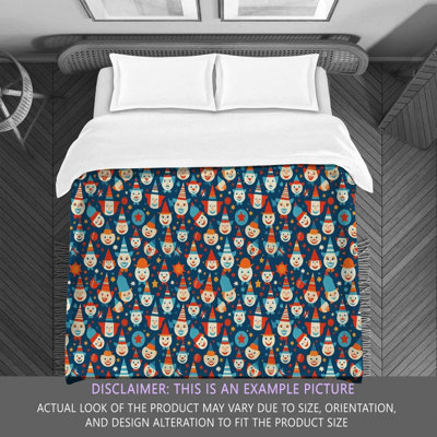 Clown Party Blue Polyester Comforter