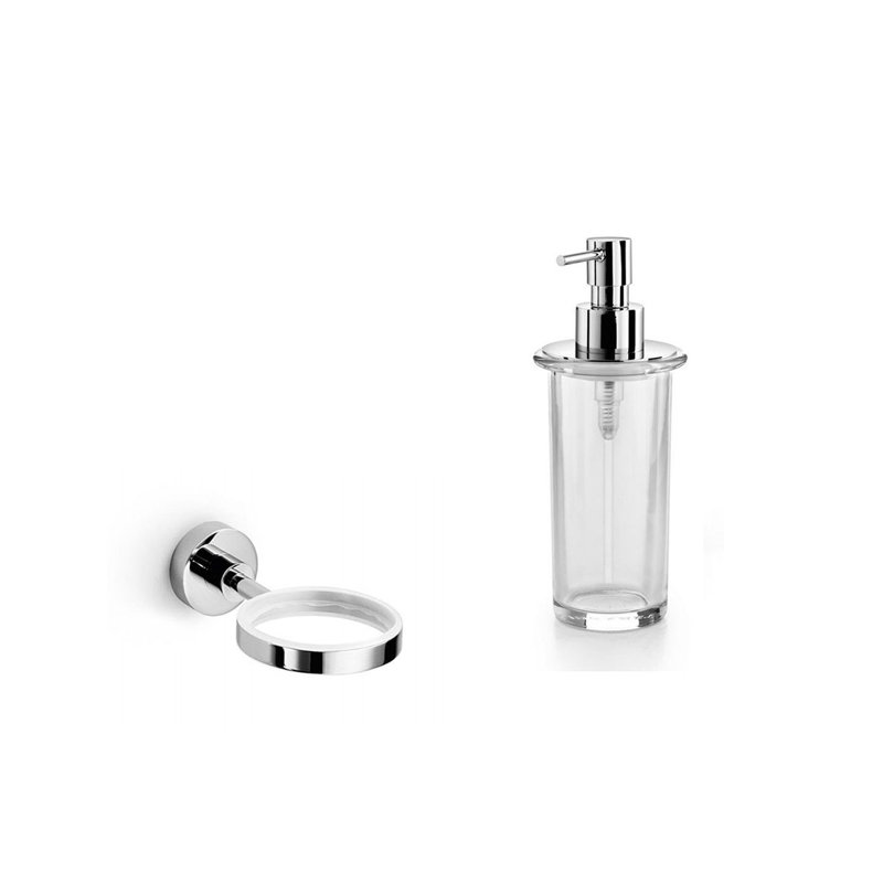 Duemila Bathroom Accessory, Clear Glass
