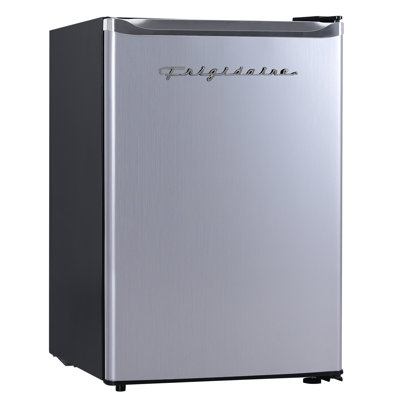 Frigidaire 2.5 Cu. Ft. Platinum Series Compact Fridge, Mini Refrigerator with Freezer Compartment, Stainless Steel