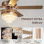 Ventilateur de plafond d'intérieur à 5 pales en cristal avec télécommande et lumière-130834454-130834463