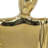 Electric Plating Art Human Body Abstract Statue Vase - 8" x 3" x 10" - Gold/White