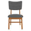 Ensemble de table de salle à manger Mid-Century moderne pour 4 personnes, table de salle à manger en bois massif et chaises en bois massif, table de salle à manger de style campagnard 5 pièces et 4 chaises rembourrées