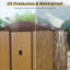 Remise de rangement extérieure en métal 8 pi x 4 pi avec porte coulissante et fondation-124152506