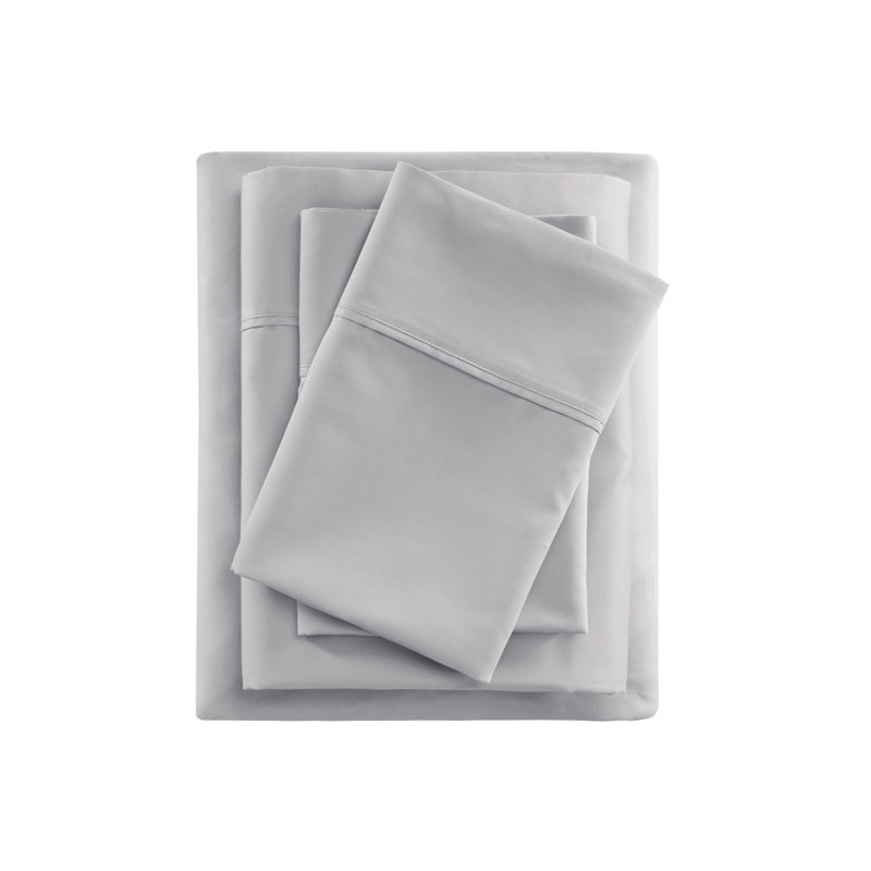Ensemble de draps 4 pièces, Full/Double Sheet Set with 2 Pillowcases, Grey