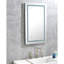 Grand miroir de salle de bain à DEL 36 po x 24 po avec brouillard, lumières à intensité variable, 3 options de couleurs, pour le maquillage, les soins de la peau, le rasage, l'affirmation des vêtements avant et arrière, couleurs, pratique