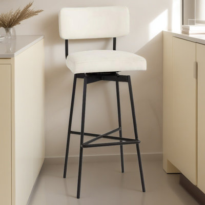 Italian Minimalist Swivel Back High Bar Chair