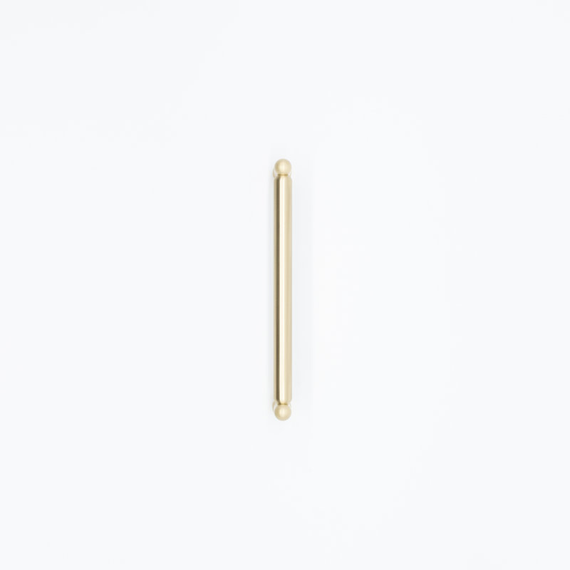 Knurled Bar / Handle Pull, 6", Satin Brass