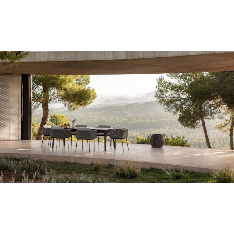 Boston Outdoor Dining Armchair, Canvas Black Sunbrella® Canvas