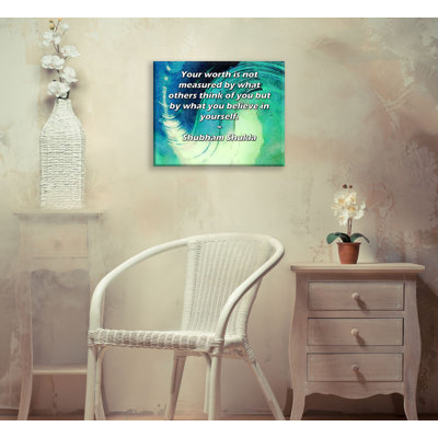 Toile tendue de la galerie ArtsyQuotes par Shubham Shukla: «Votre valeur n'est pas mesurée par ce que les autres croient en vous, mais par ce que vous croyez en vous-même.