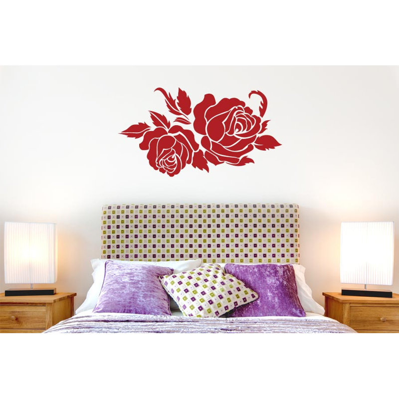 Plants & Flowers Wall Decal, Large, Dark Red