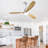 Low Profile 52 Inch Integrated Led Ceiling Fan With Light Kit And Remote Control For Living Room