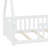 Tent-Shaped Floor Bed With Design, Guardrails And  Slats-736125731