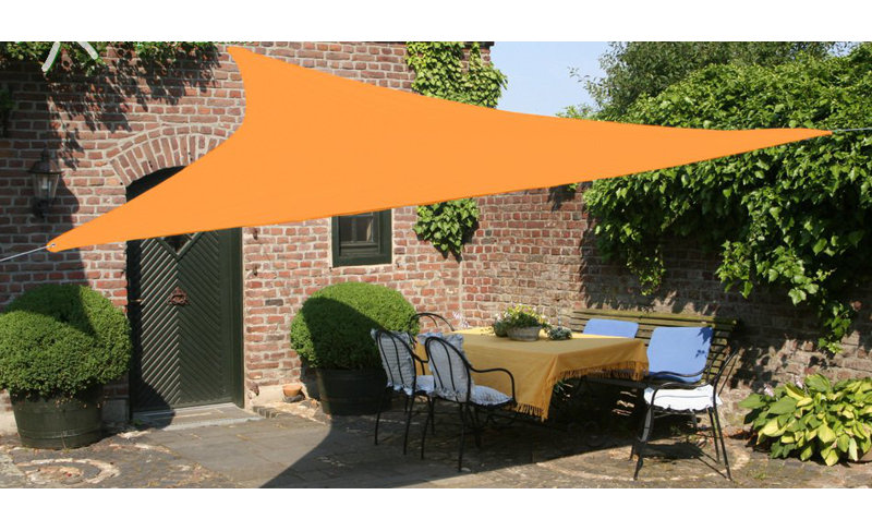 Nonatum 3.6m x 3.6m Triangle Shade Sail, Orange