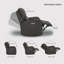 3-piece Faux Leather Sofa Set, Oversized Power Reclining Sofa Set With Wireless Charging-1545414737