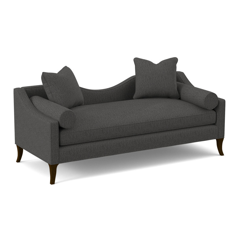 Audrey Chaise Lounge, American Walnut, Venice Navy 100% Polyester