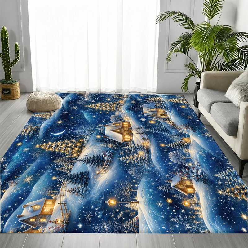 Tapis Winter Village, Rectangle 9 pi 10 po x 6 pi 7 po (300 x 200 cm)