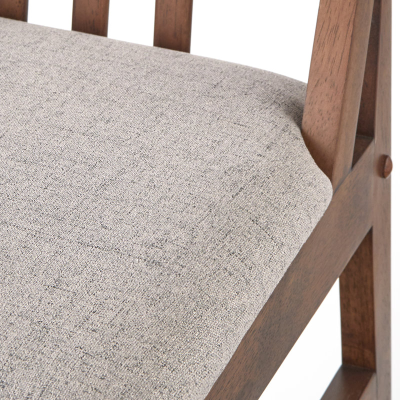 Chaise d’appoint à dossier à lattes en taupe Orrie