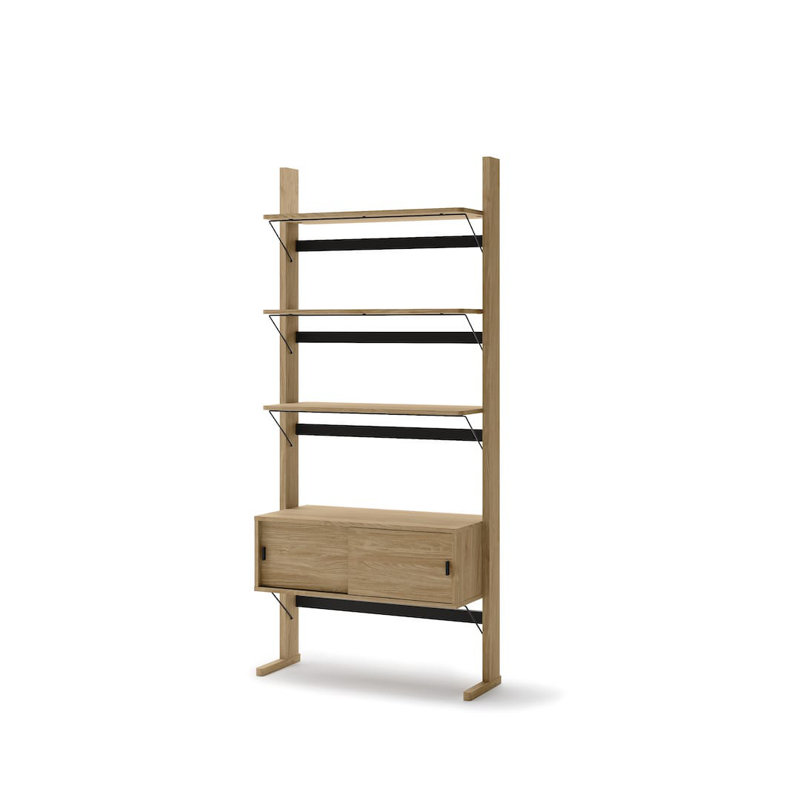 Bernardez 01 Bookcase - Versatile Storage with Sliding Doors