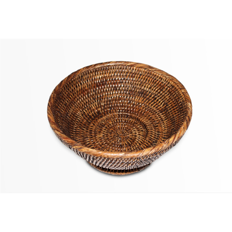 Panier rond à piédestal, Brun antique