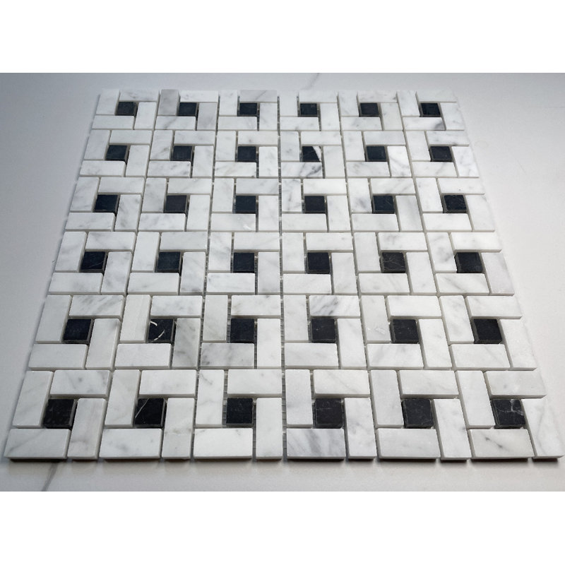 Carreau de mosaïque en marbre 12 po x 12 po