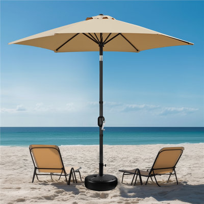 Spirica 9FT Market Patio Umbrella with Push Button Tilt and Crank