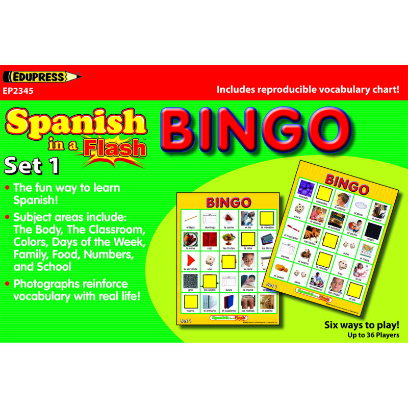 Ensemble de 1 de l’espagnol dans un flash de bingo