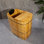 Baignoire de trempage profonde autoportante en bois japonais 34 po x 23 po avec couvercle pour petits espaces STB12801