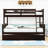 Twin Over Full Bunk Bed With Ladder, Guardrail And Twin Trundle-1382008745