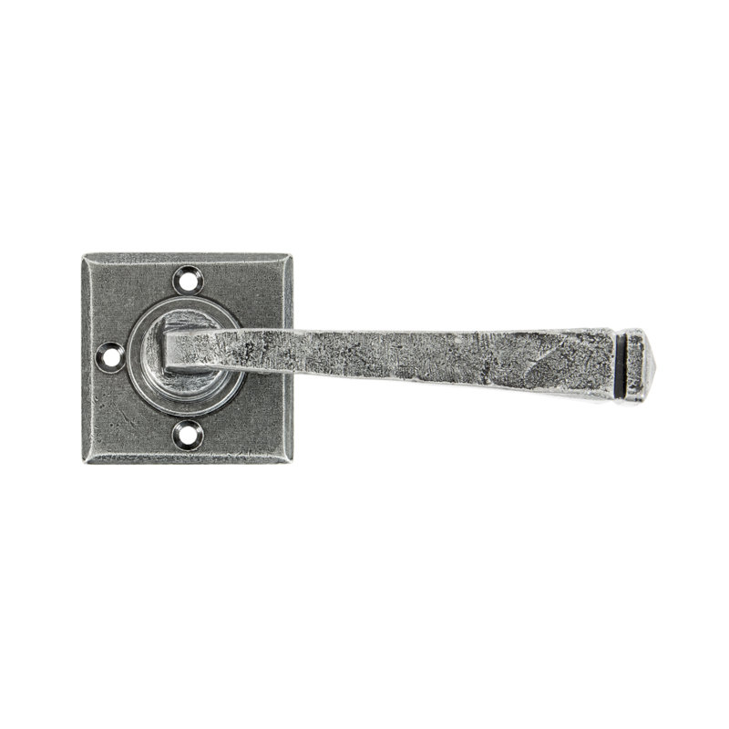 Avon Lever on Rose Set Unsprung, Pewter Patina