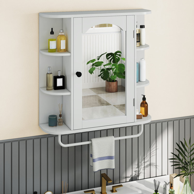 Armoire à pharmacie à miroir murale l 26 po x H 24 po Arignote, Blanc