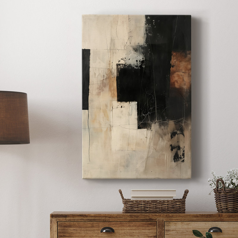 ABSTRACT Series CCGLX III - Toile tendue avec châssis de qualité supérieure - Prêt à être accroché, H 60 po x l 40 po