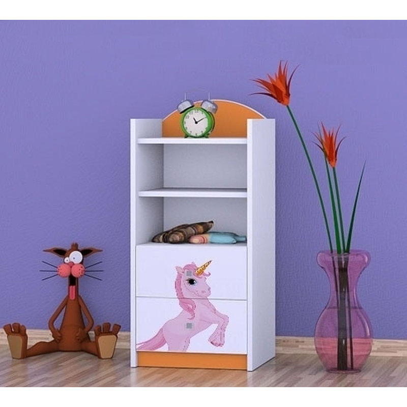 Theresa 96cm H X 45cm W Animals Kids Cube, Orange