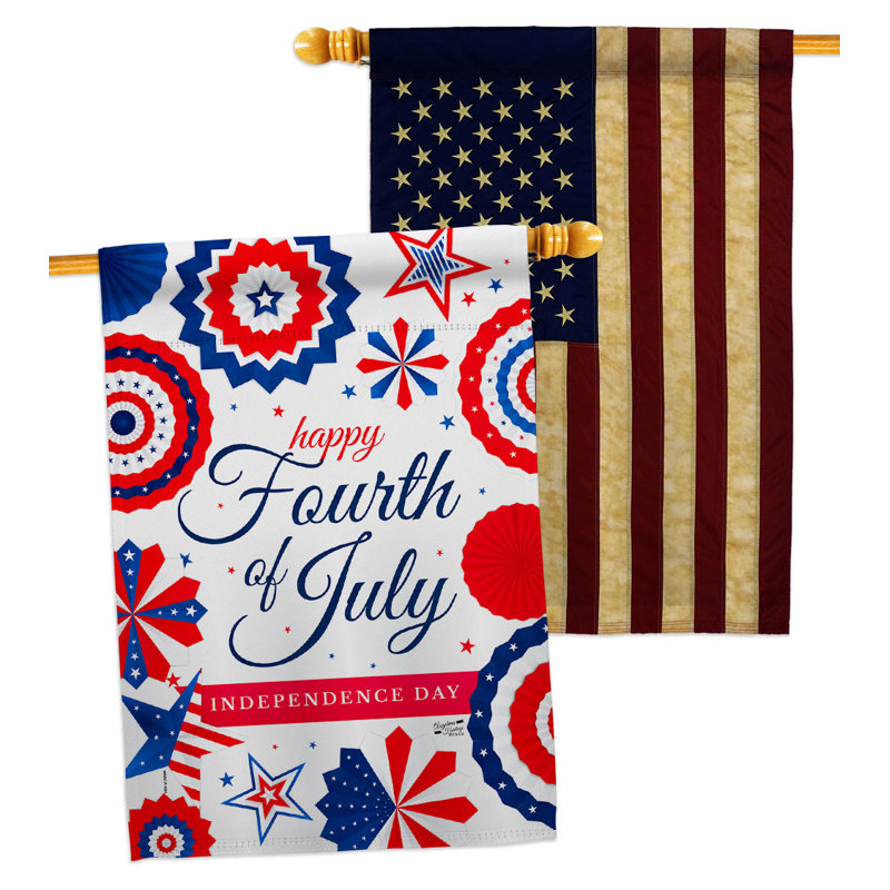 Drapeau de maison en polyester à 2 côtés 40 x 28 po