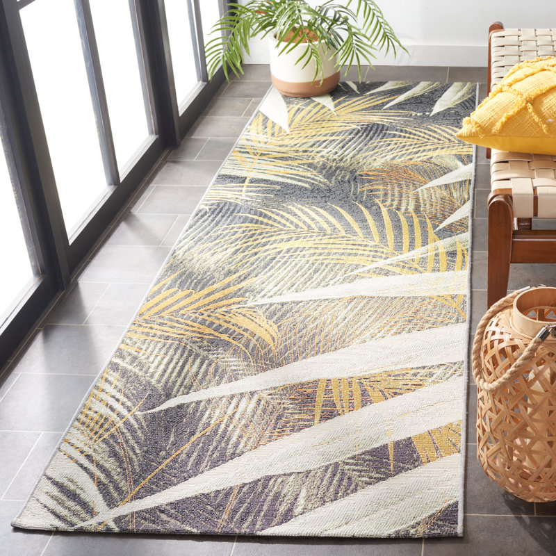 Barbados 500 Performance Floral Indoor/Outdoor Area Rug, Runner 2'8" x 8'