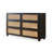 Retro Black Solid Wood Sideboard
