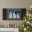 Bonhomme de neige trio de qualité supérieure sur toile tendue - prêt à accrocher-1221353681