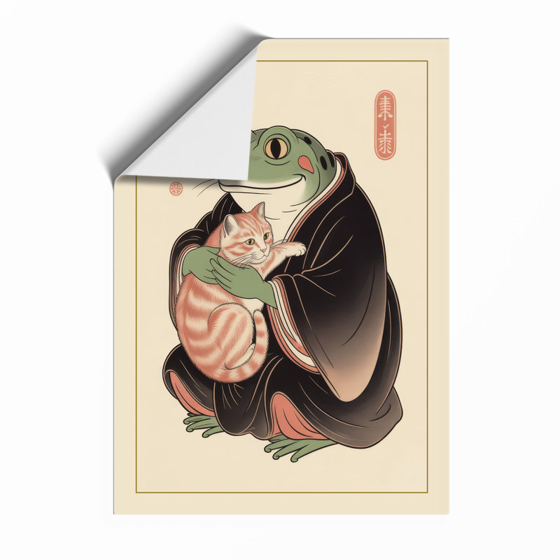 Toad And Maiden Japandi - Print, Unframed, A4 - 29.7 x 21.0 cm