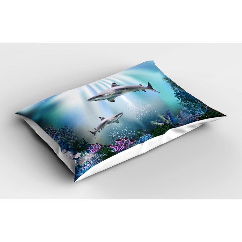 Shark Polyester Sham Set, Twin