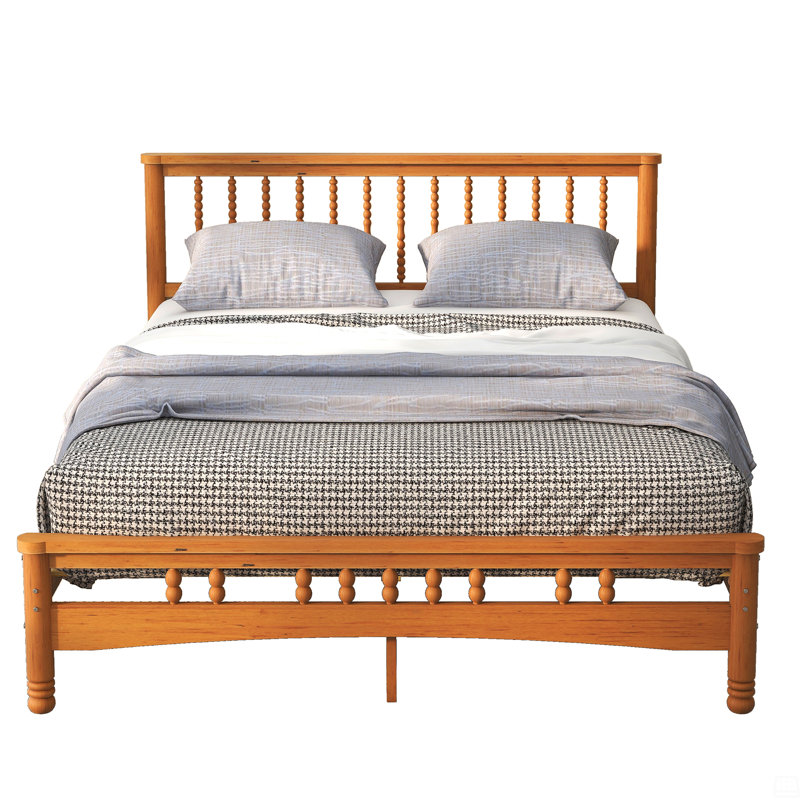 Queen Size Wooden Platform Bed Frame With Headboard,No Need Box Spring,Easy Assembly