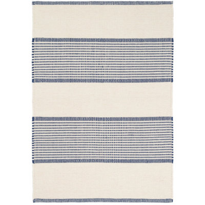 La Mirada Navy Handwoven Cotton Rug