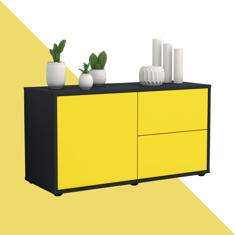 Holtorf 92cm Sideboard, Yellow / Matte Anthracite